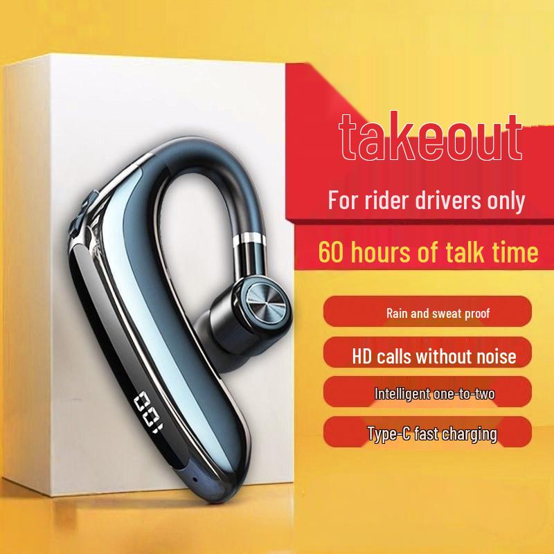 Bluetooth Over-Ear Headphones with Ultra-Long Battery Life & High-Quality Sound, Suitable for Driving, Wearable on Either Ear