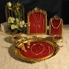 Vintage Velvet Jewelry Display Stand Photo Frame Earring Holder Home Store Decorative Showcase for Jewelry Photography Prop