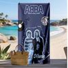 ABBA Custom Beach Towel, Print Your Name Text Lightweight Absorbent Towel for Swimming Travel