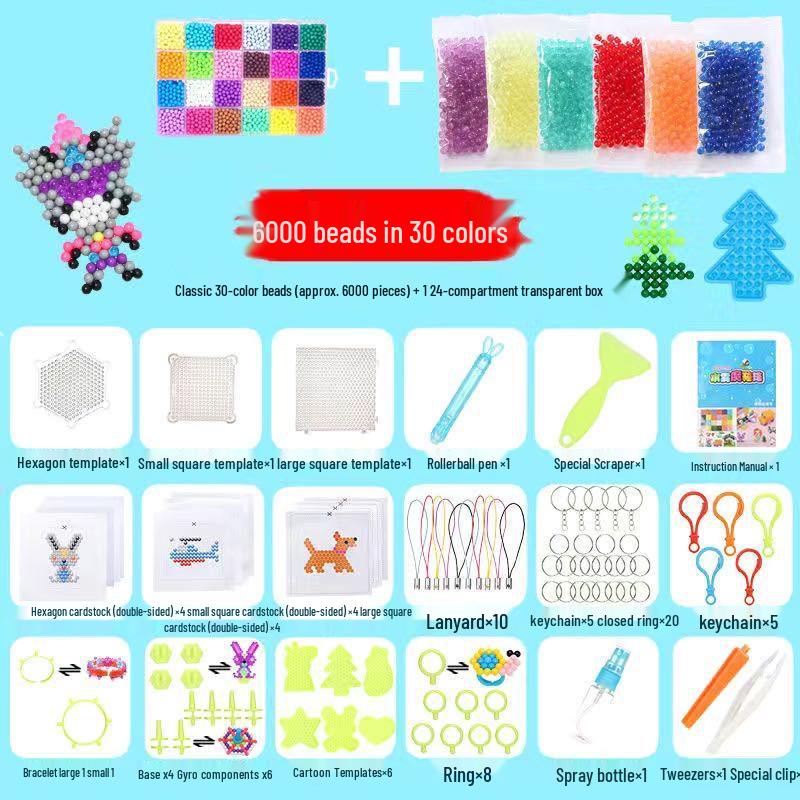 Magic Water Mist Beads Set: Creative Handmade DIY No-Ironing Perler Beads for Kids' Educational Play