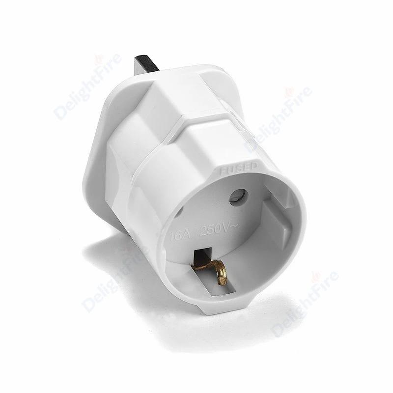 Universal Copper Korea Germany Russia EU To UK Power Adapter European To British Singapore Malaysia Converter Type G Fused Plug