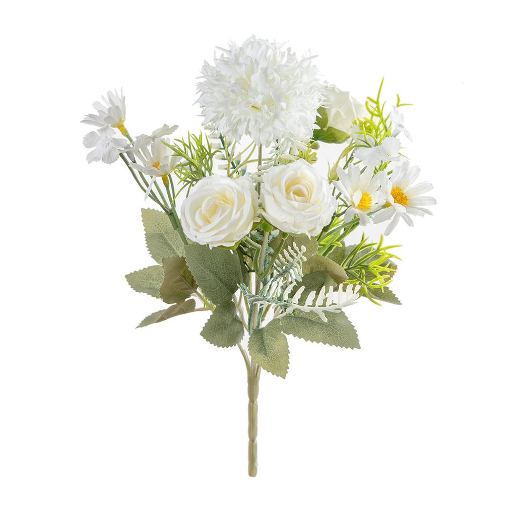 Rose chrysanthemum Silk Bouquet Artificial Flowers Wedding Home  Festival Wreath garden arch Diy gift Stage Props bridal bouquet