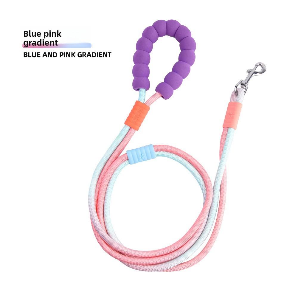 

Pet Safety Leash Nylon Fixed Length No Tangle With Adjustable Handle For Outdoor Walks синий