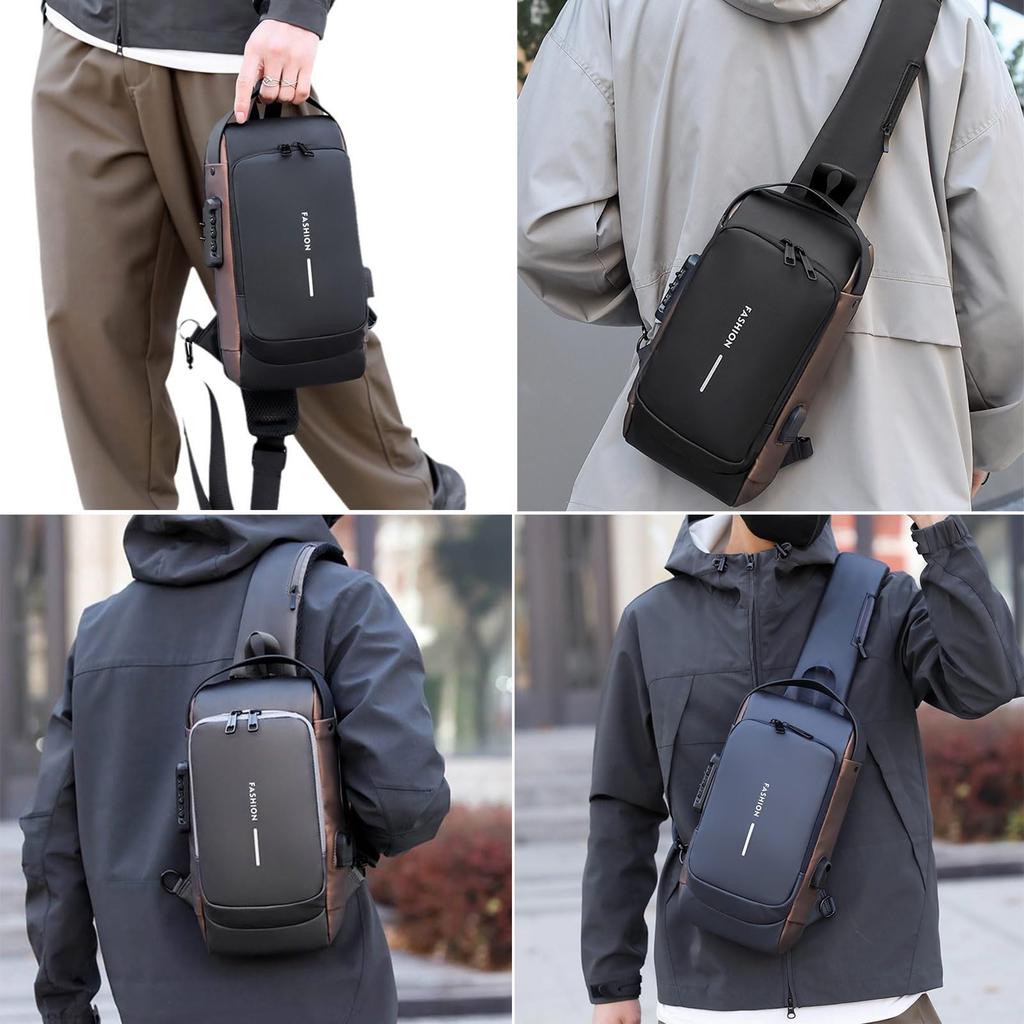 MY CHARM TOKYO Body Bag for Men and Shoulder Crossbody Outdoor Security Women, Lightweight, Water-Repellent, Bag, Sacoche, Bag, Multifunctional,