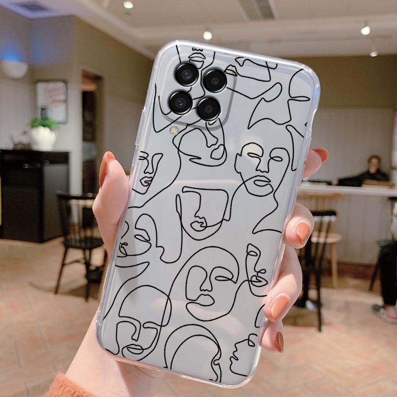 For Samsung Galaxy M33 5G Case Cute Cat Cartoon Protective Soft Silicone Phone Cases For Samsung M 33 GalaxyM33 Bumper Clear Bag