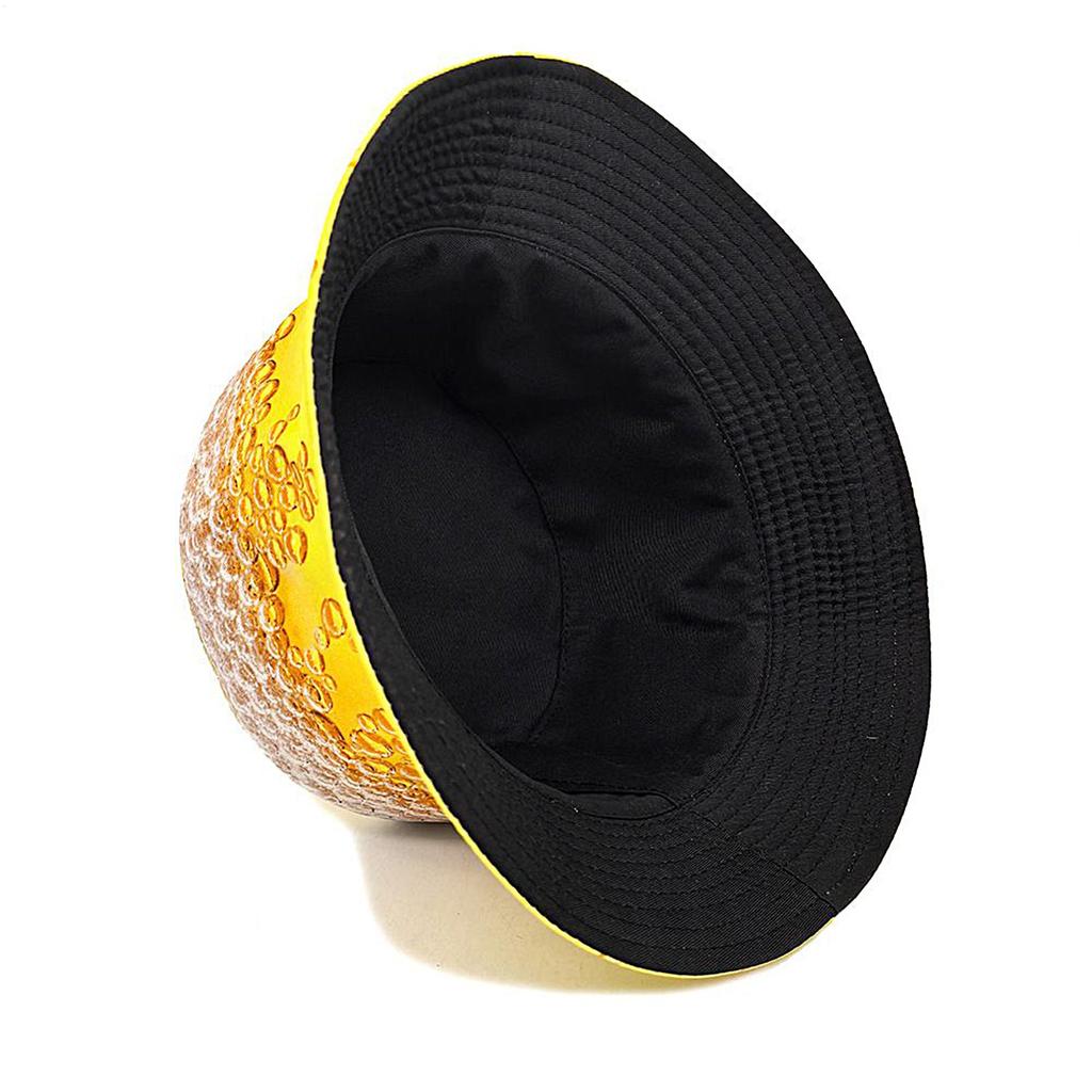 Bucket Hat Funny Beer Pattern Bucket Hat UV Protection Packable Oktoberfest Summer Caps for Mountaineering Strolls Cycling