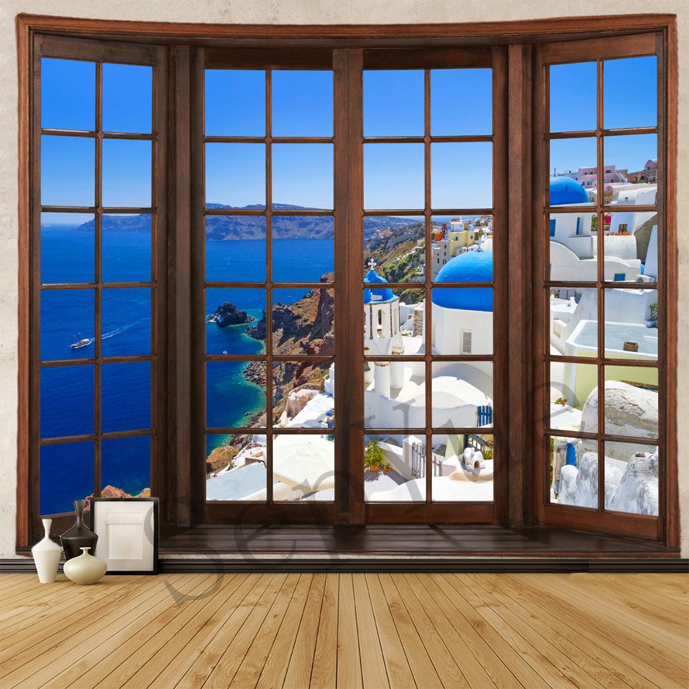 Window Scenery Decoration Tapestry Hippie Wall Bohemian Style   Bedroom Dormitory