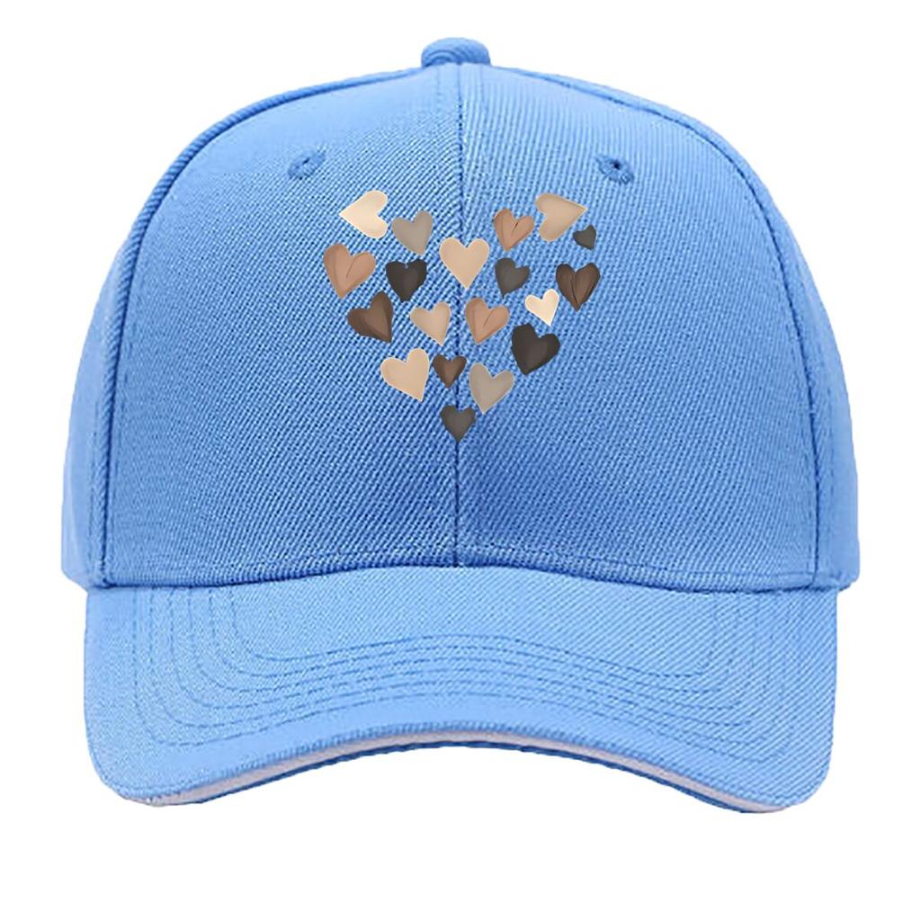 Neutral  Tone Heart Art Home Wall Decor Hip Hop Hat Fashion Outdoor Sports Sandwich Baseball Cap