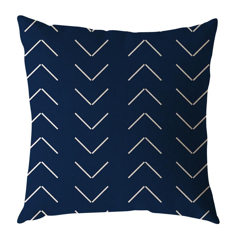 Simple Geometric Linen Pillow Case Digital Printing Modern Duvet Cover Sofa Car Pillow