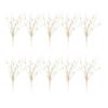10pcs Textured Plastic Stems Glittering Christmas Picks Artficial Flower Leave Spring Festival Decoration