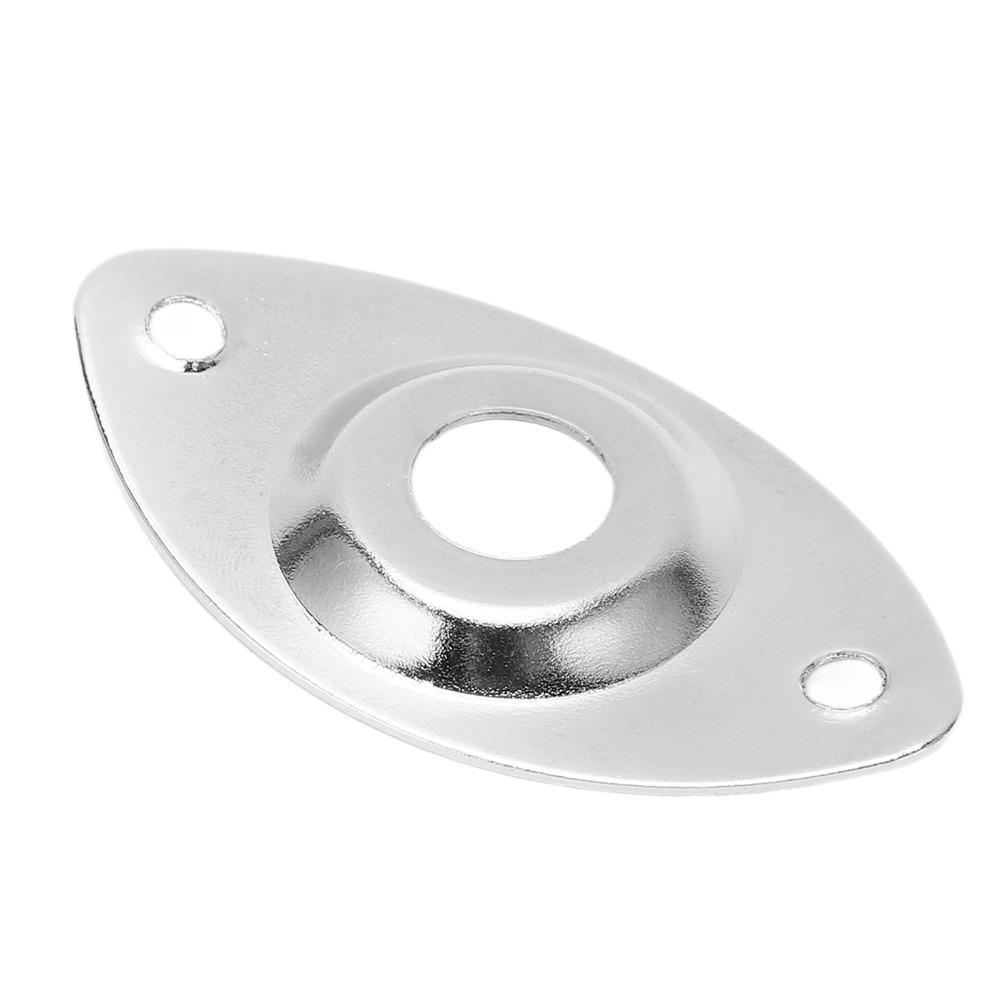 3PCS Silver Guitar Output Jack Plate Bass Output Jack Socket Electric Guitar Replacement Parts