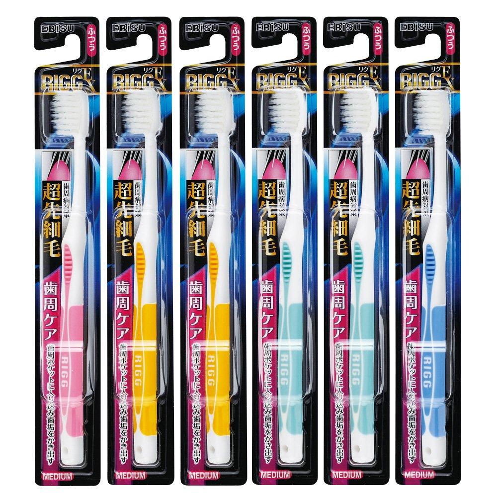 

Ebisu Rig EX Super Tapered 6 Pack Toothbrush, Bristle, Normal,