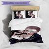 hyunjin Printed 3PCS Bedding Set Soft Breathable Duvet Cover Pillowcases Set Washable Bedroom Decor Home Gift