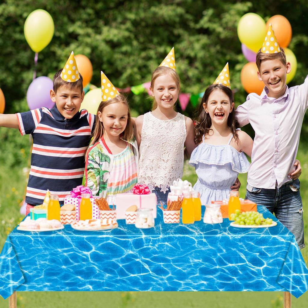 Ocean Theme Party Tablecloth Birthday Wedding Tablecloth Summer Beach Water Wave Table Cover Ocean Theme Party Supplies