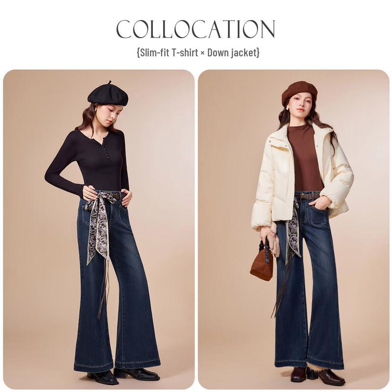 IEF Women's Denim Flare Long Pants