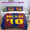 Soccer superstarPattern Bedding Quilt Set Quilt Cover Pillowcase Home Decoration Birthday Gift (1 * Duvet Cover + 2 * Pillowcase, Without Core)
