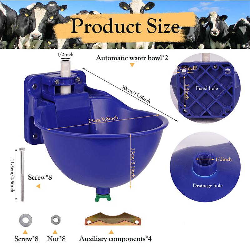 New Automatic Cattle Horse Goat Drinking Bowl for Dog Thickened Large Animal Cattle and Sheep Drinking Water Dispenser 1Pcs
