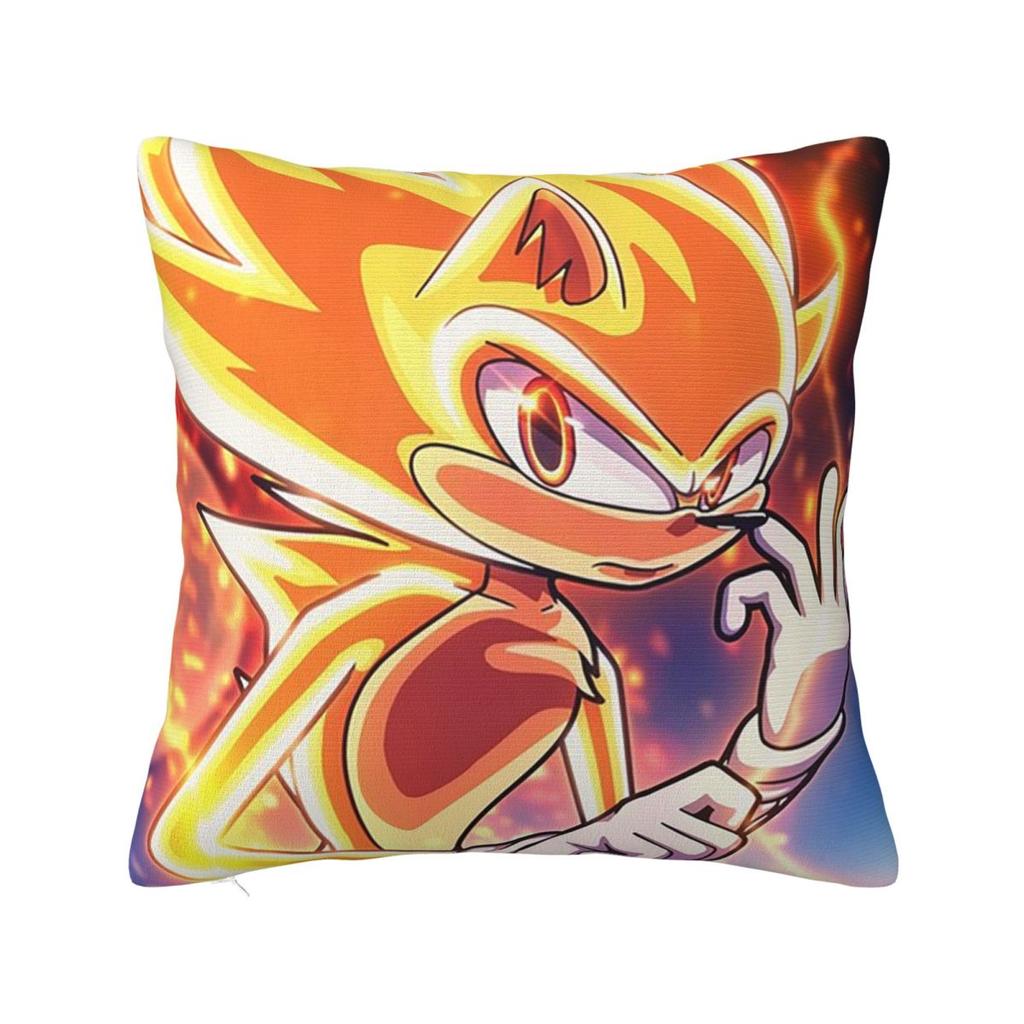 Movie Super Sonic Shadow Square Pillowcase Cushion Cover Pillow Case Throw Pillow Cover for Home Sofa Living Room