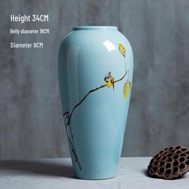 Большие ручно-расписные керамические цветочные вазы (Набор из 2)