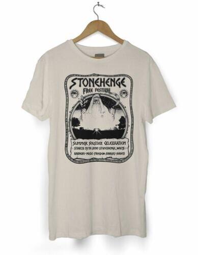 Stonehenge Free Festival Men s T Shirt - Druid Hawkwind Hippie Gong 2XL