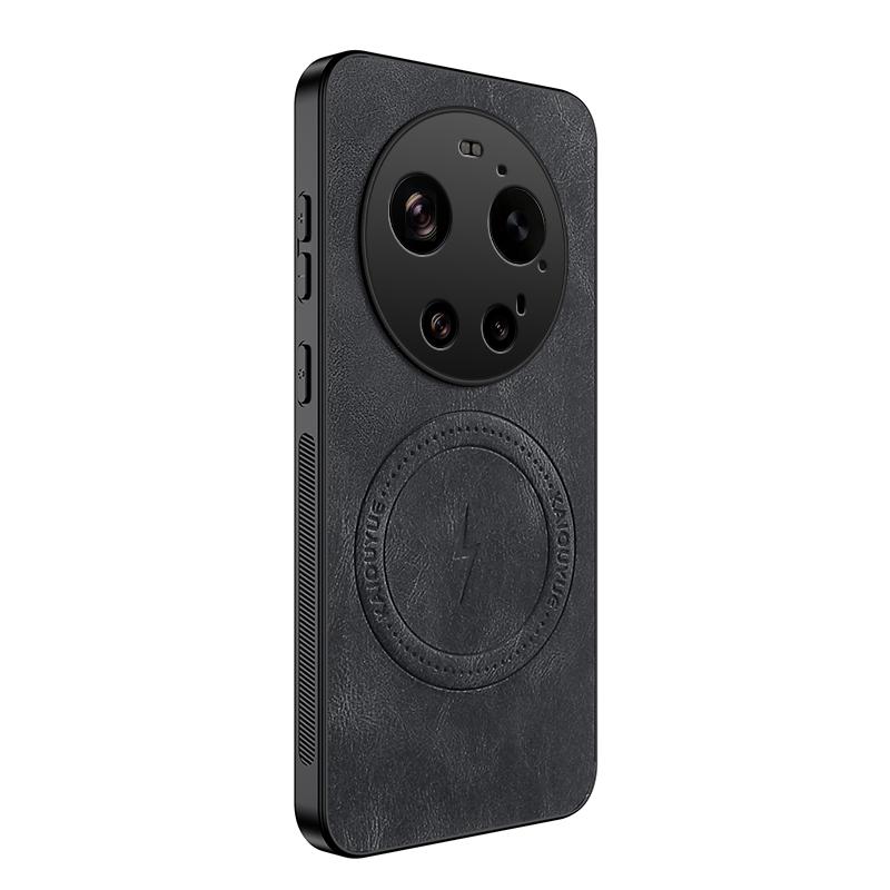 For Xiaomi 17 Ultra 5G Magnetic Case WANLONFENG SD1 Series Nappa Texture PC TPU Phone Cover