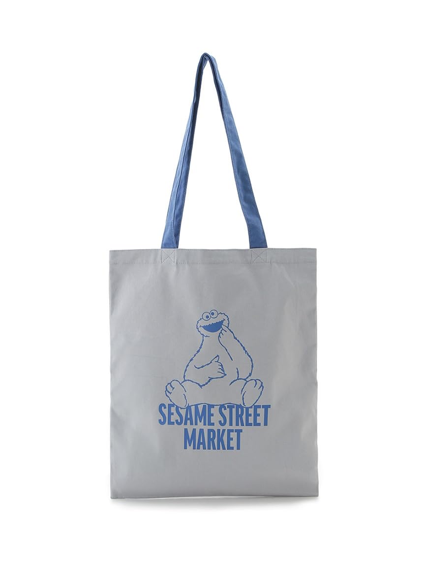 

Sesame Street Market Two-Color Sketch Art Tote Bag SSMUGB253200 Women s BLU