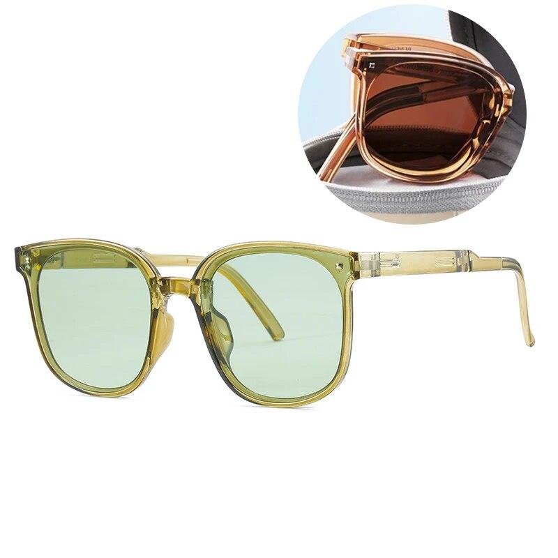High-quality New Folding Sunglasses Women Vintage Eyewear for Women/Men Sun Glasses Women Designer Folding Spectacle Frame