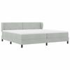 Boxspring Bed with Headboard Light Gray 200 X 200 Cm Velvet