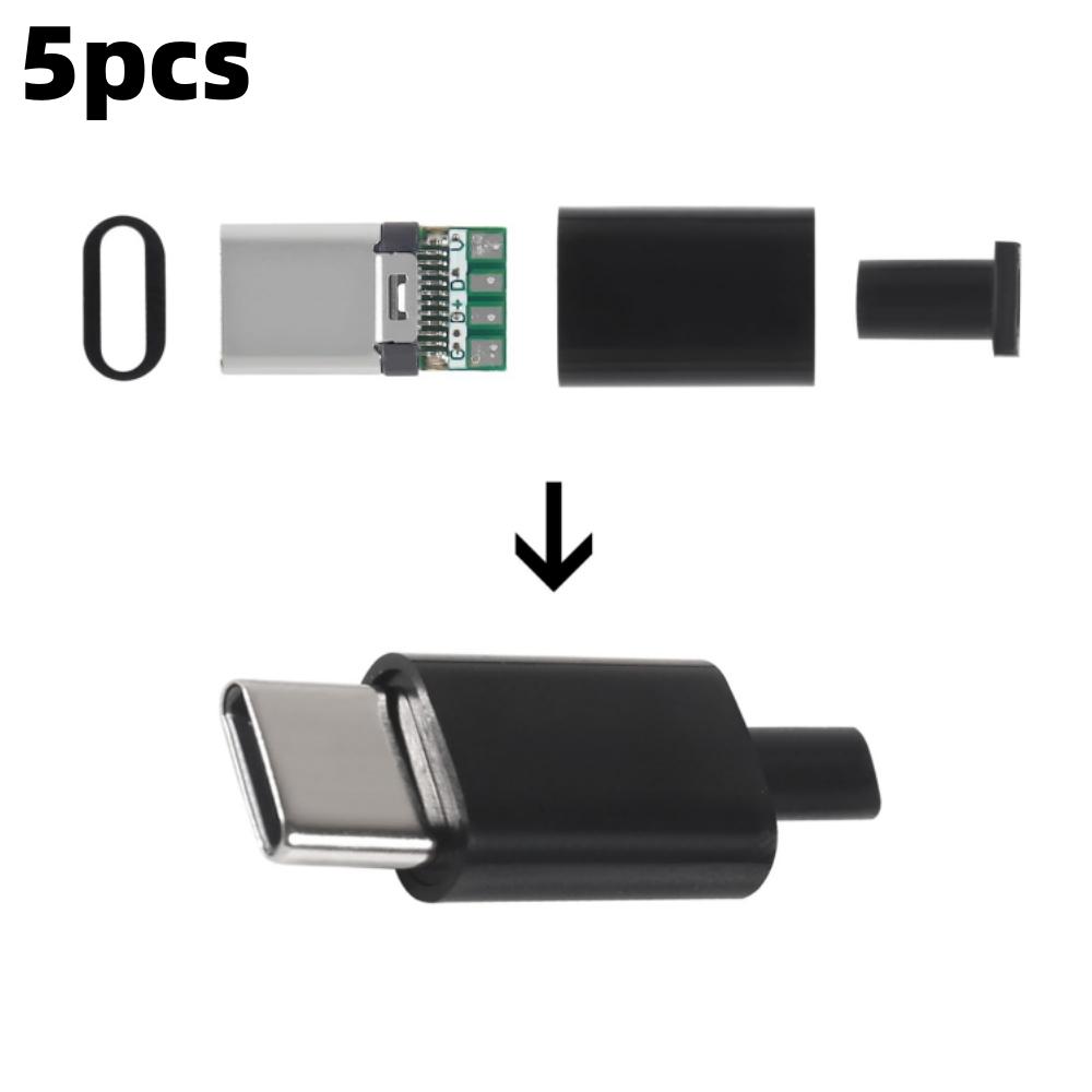 

5/10 шт. Разъемы USB Type C USB 3.1 3A для быстрой зарядки Разъем Type C Штекер Электрические клеммы для пайки DIY Аксессуары