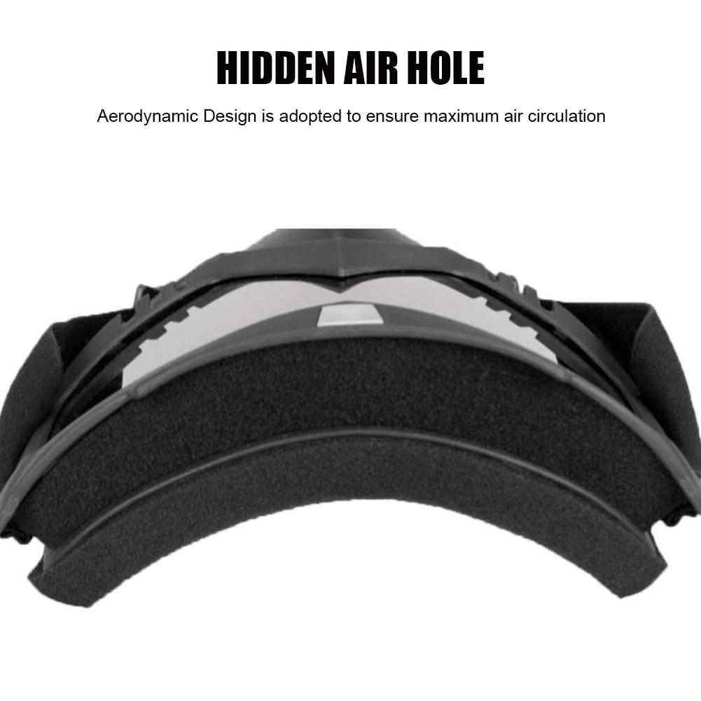 Detachable Motorcycle Mask Goggles Anti-Fog Polarized Lens Riding Eyewear
