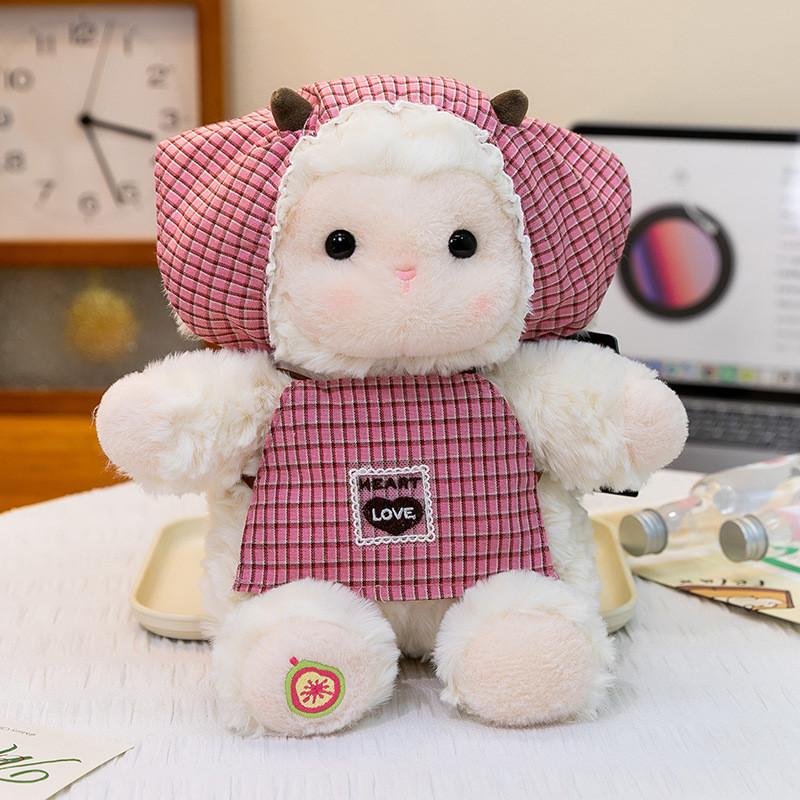 Plush Lamb Soft Toy With Pp Cotton Filling For Baby And Kids Gift