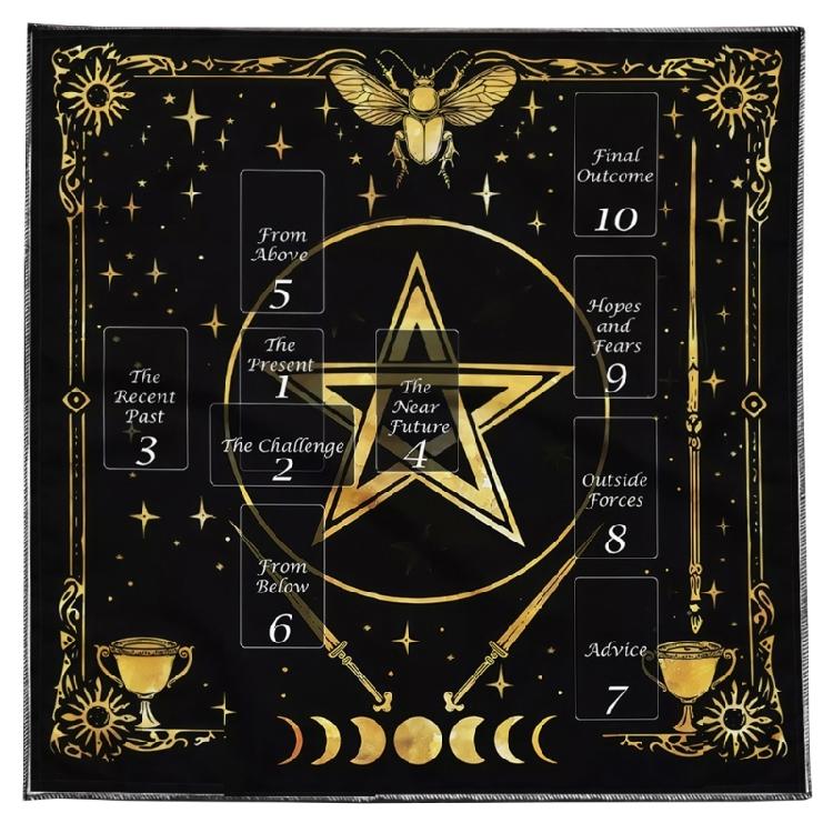 Reading Card Astrologys Tablecloth Altars Cloth Square Divinations Cards Table Cloth Witchcrafts Deck Cloth Enduring