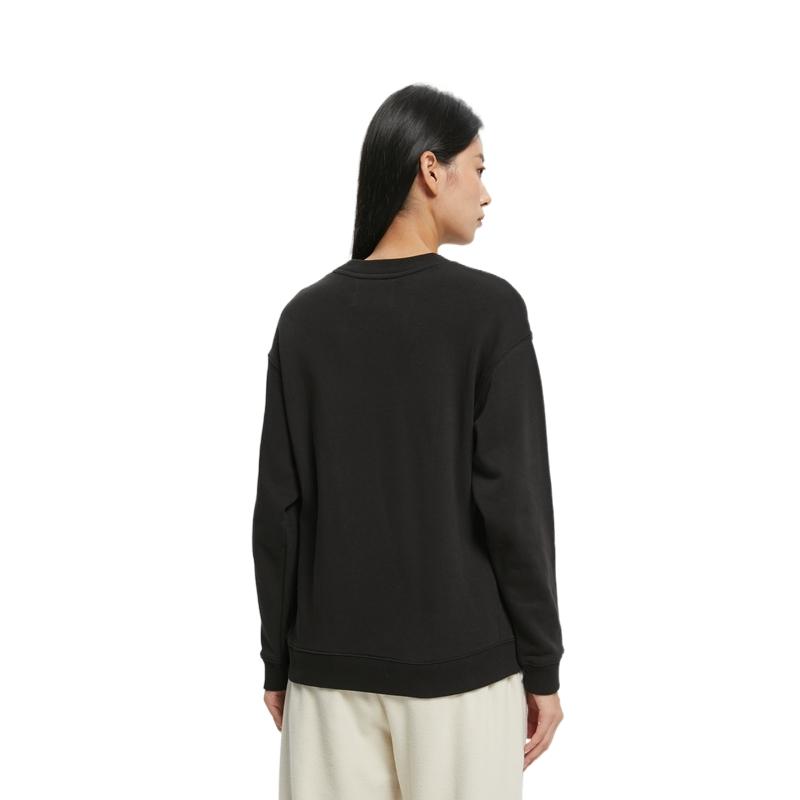 Calvin Klein Logo Print Round Neck Casual Loose Pullover Sweatshirt Women sweatshirt Black J220088