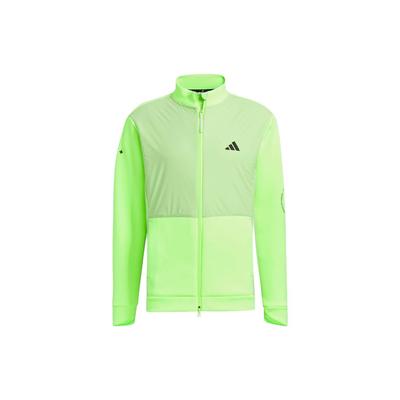 Chaqueta Deportiva Retro de Manga Larga Ajustada de Color Sólido para Hombre Chaquetas Verde Fluorescente HY0973