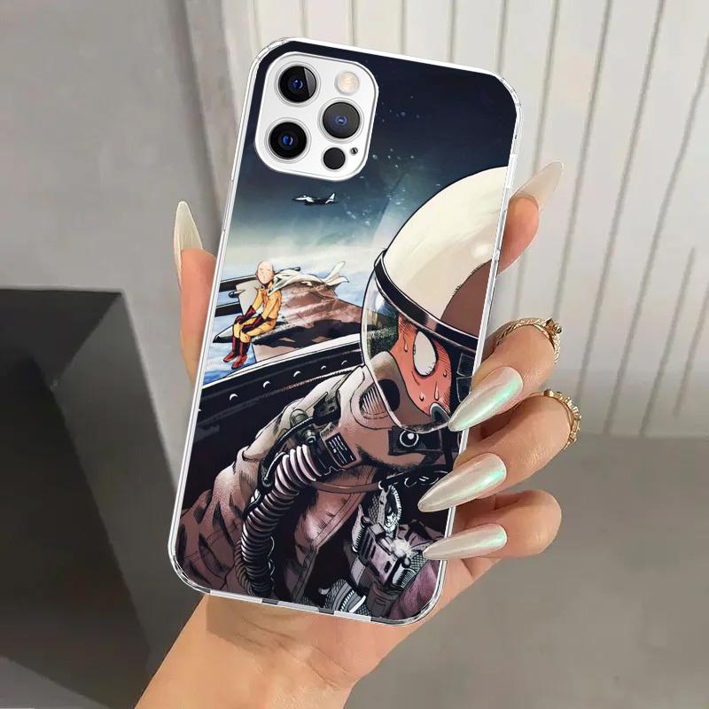 1 Punch Man Anime Phone Case for Iphone 17 Air 16 15 Plus 14 13 Mini 12 11 Pro Max 16E 7 8 SE 2020 Soft Funda Print Shell 17 Air
