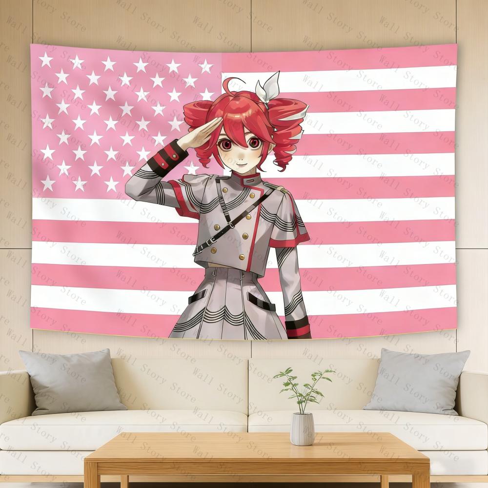 American Flag Tapestry Anime Background Decoration Dormitory Bedhead Tapestry Living Room Tapestry Sofa Background Tapestry
