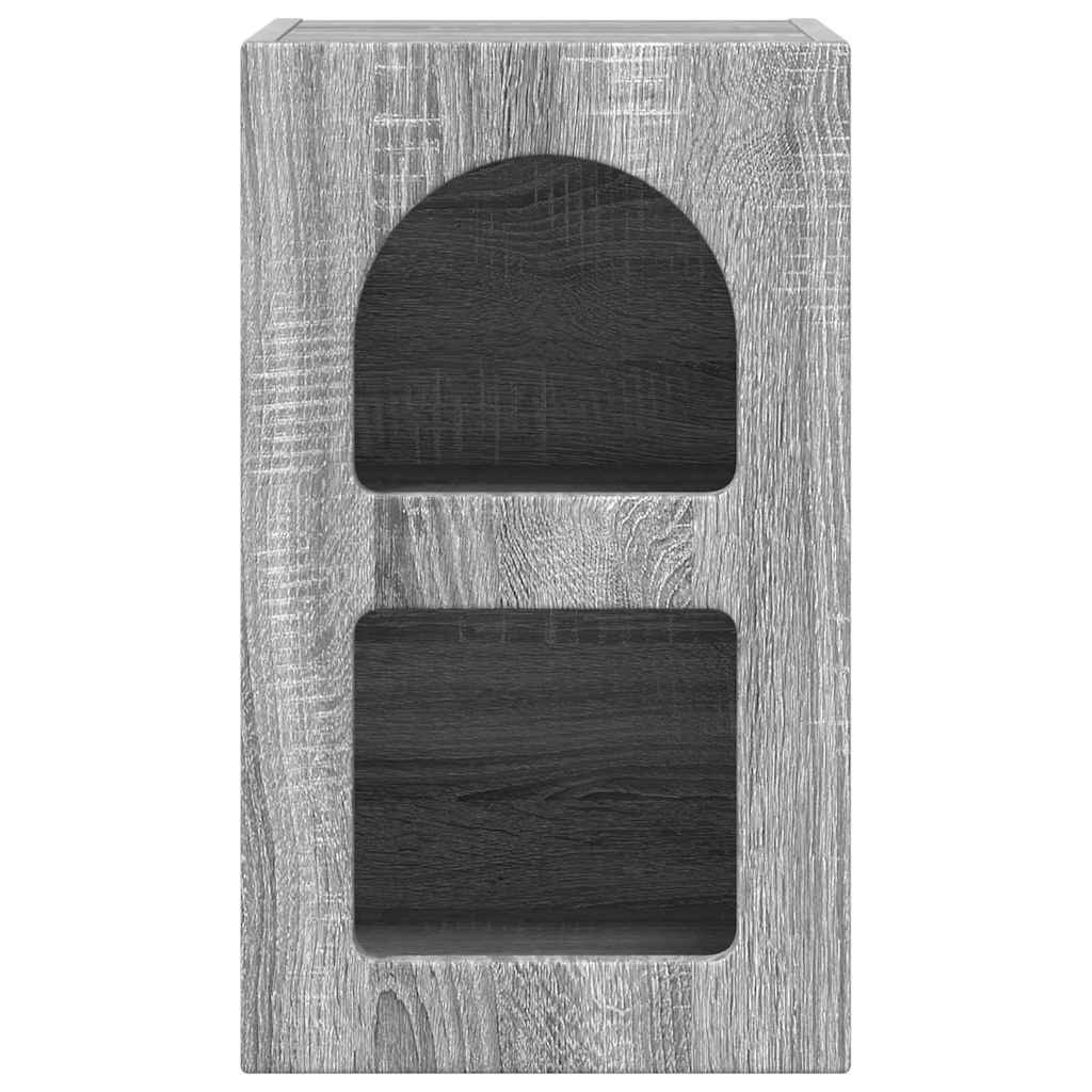 Nightstand Grey Sonoma 29.5 x 33.5 x 50 cm Engineered Wood