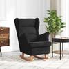 Rocking Chair with Cushion Black 92 X 71 X 100 Cm Plywood