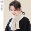 Pure Wool Knit Cross Scarf for Women