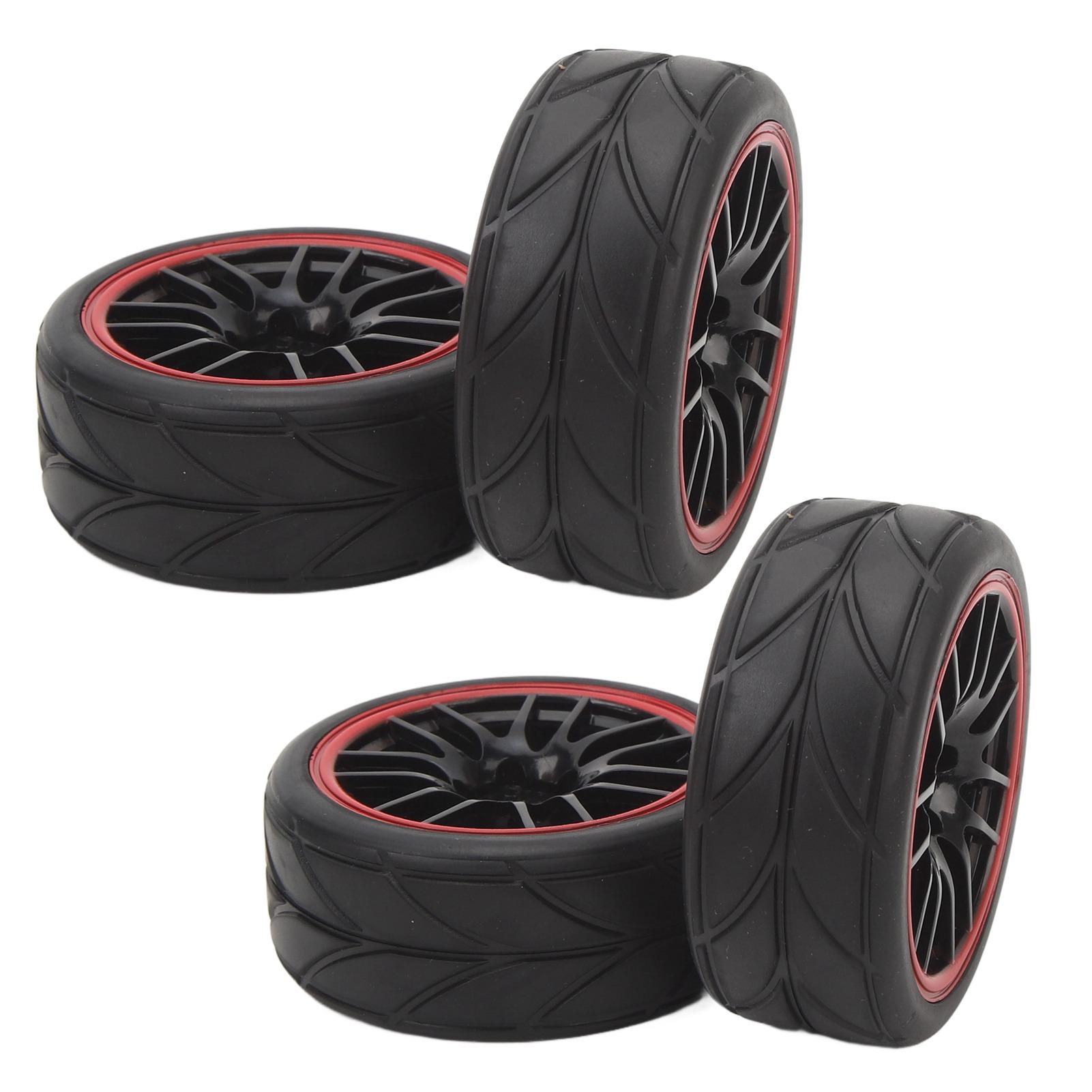 

4 шт. 110 Шини для радіокерованої машини Гумові Пластикові Міцна амортизація Висока зносостійкість Шини для радіокерованого позашляховика