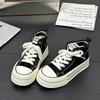 6 High-top Canvas Shoes Thick-soled Women's New Summer Thin Breathable Versatile Student Thick Baseplate Shoes