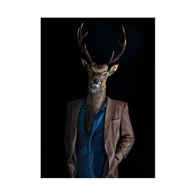 Tier kleidung kreative retro tier hund löwe ente leinwand malerei art home dekoration malerei wohnzimmer