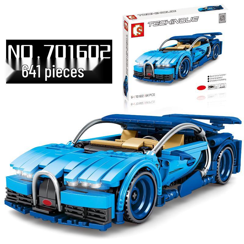 ShengBao 701601 Convertible Off-Road & 70602 Sports Car Model with Pull-Back Racing Function for Boys