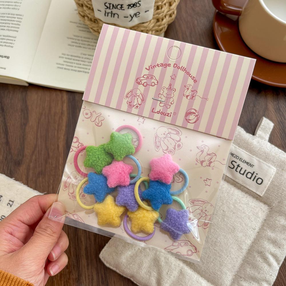 10pc mini faixa de cabelo do bebê kawaii dos desenhos animados floral animal elástico corda de cabelo para a criança menina pequena tumb faixa de cabelo adorável headwear