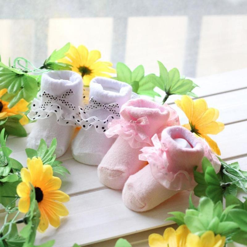 Infant Baby Girl Lace Ruffle Frilly Ankle Socks Sweet Princess Soft Cotton Socks