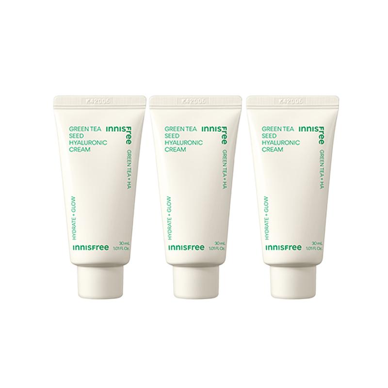 Innisfree Cream Green Tea Seed Hyaluronic Acid Moisturizing Cream-30ml3 зелёный