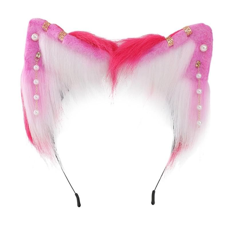Sexy Foxes Bunny Ear Headband Lolita Cosplay Beast Ears Hair Hoop Anime Cosplay Props Furry Masquerade Party Costume Hairband