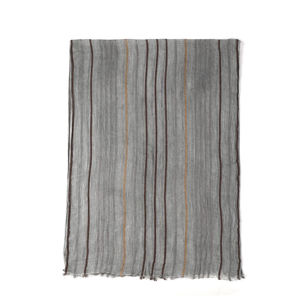 Fashion Striped Cotton Linen Scarf for Men