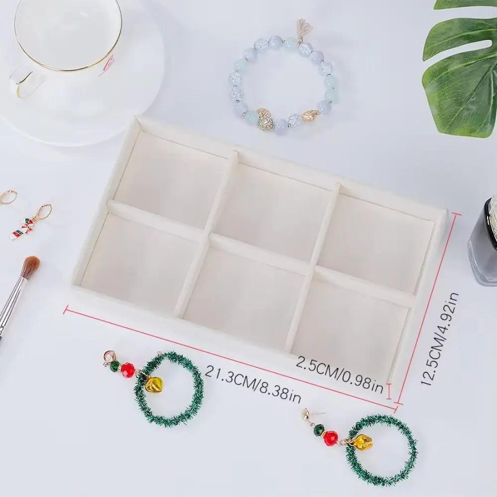 New Stackable Velvet Jewelry Storage Box Velvet Multicolor Organizer Trays Earring Holder Ring Bracelet