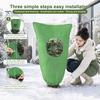 Snow Proof Tree Cover for Winter Plant with Clear Window Freeze Protection, Reusable Drawstring Protection Bag Cover, Frost Blankets Zipper